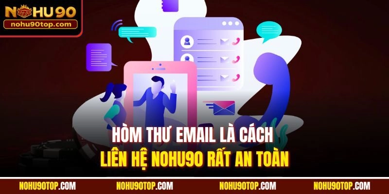 Hòm thư Email là cách liên hệ Nohu90 rất an toàn